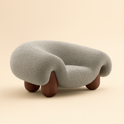 Sculpta Nest Lounge Chair Mid Century Modern European Inspired Solid Wood Legs Fixed Base Living Room Chair and Lounge Room - Uber Decor