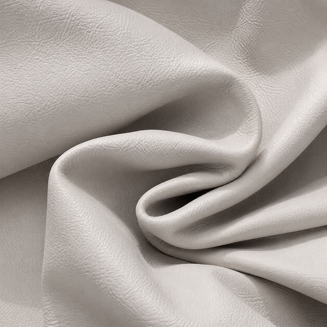 KOREAN LEATHER- Leatherette Faux Leather Upholstery Fabric- Light Greige