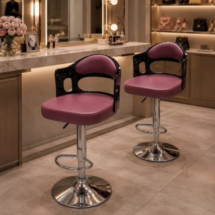 Belluno Modern Bar Stool with Hydraulic Lift for Kitchen Island and Home Bar Seating Mid Century Contemporary Counter Chair