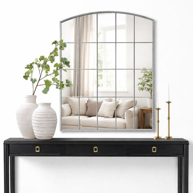Classic Roman Arched Window Mirror – Full-Length Mirror for Living Room, Bedroom, and Entryway Decor
