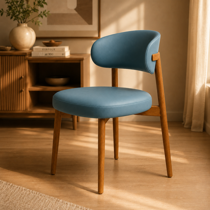 NORDLUX – Ready to Dispatch Modern Nordic Dining Chair with Curved Backrest for Home & Restaurant
