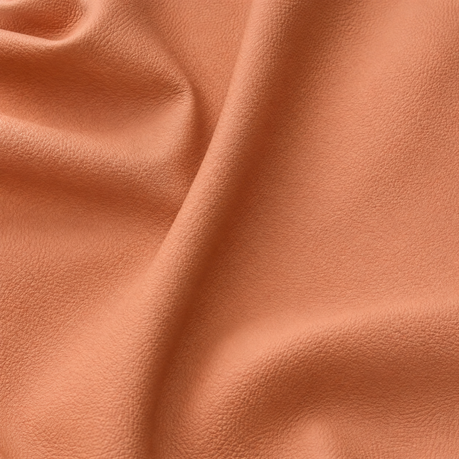 KOREAN LEATHER- Leatherette Faux Leather Upholstery Fabric- Copper Tan