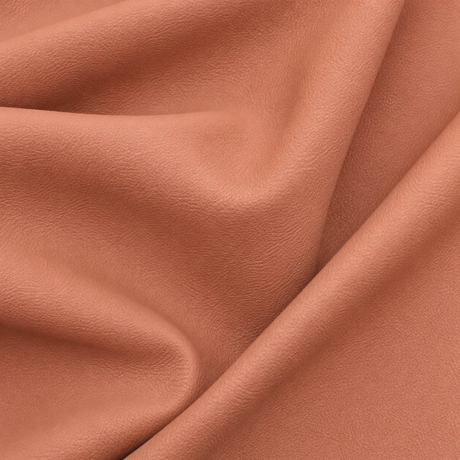 KOREAN LEATHER- Leatherette Faux Leather Upholstery Fabric- Terracotta