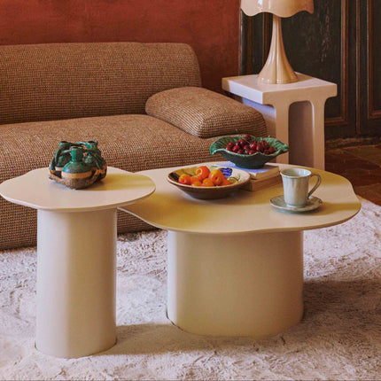 Dawson Sculptural Coffee Table for Modern Family Lounge Contemporary Organic Design Solid Surface Finish Custom Made Center Table