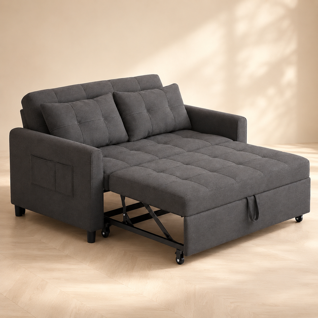 Buenos Sleeper Sofa Bed- Small Compact 3 in 1 Sleeper Sofa for Small Living Room or Guest Room