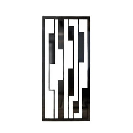OBLIX Stainless Steel Graphic Room Divider With Sculptural Panel Design For Living Room Bedroom And Transitional Interior Spaces