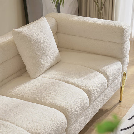 Tampa 3 Seater Luxury Modern Japandi Sofa for Living Room with Gold Legs Customisable Designer Sofa