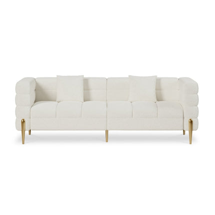 Tampa 3 Seater Luxury Modern Japandi Sofa for Living Room with Gold Legs Customisable Designer Sofa