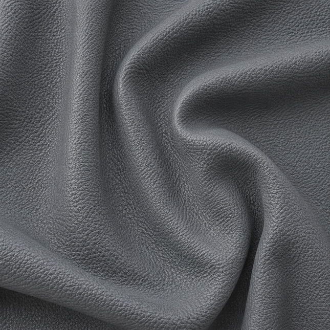 KLASSY- Leatherette Faux Leather Upholstery Fabric- Midnight Gray