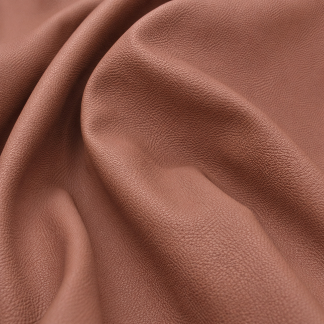 KLASSY- Leatherette Faux Leather Upholstery Fabric- Copper Brown