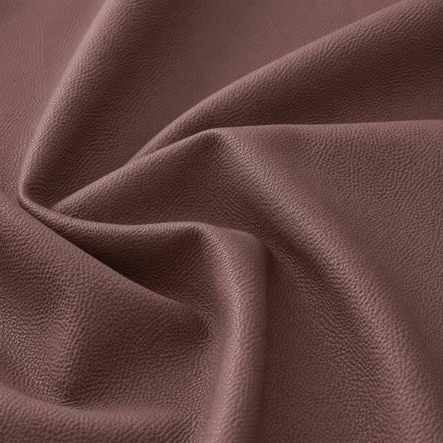 KLASSY- Leatherette Faux Leather Upholstery Fabric- Cocoa Brown