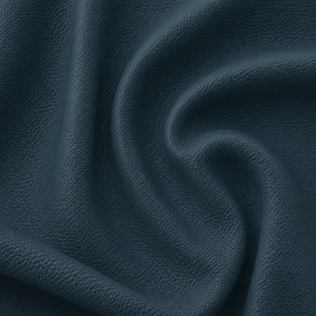 KLASSY- Leatherette Faux Leather Upholstery Fabric- Petrol Blue
