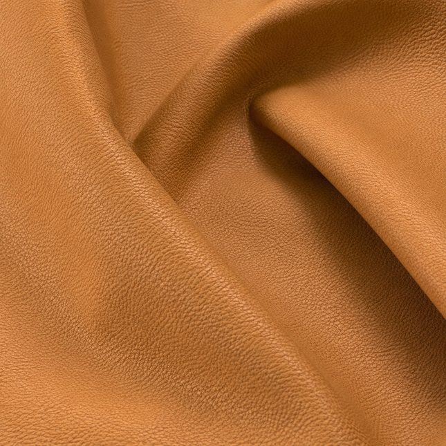 KLASSY- Leatherette Faux Leather Upholstery Fabric- Warm Ochre