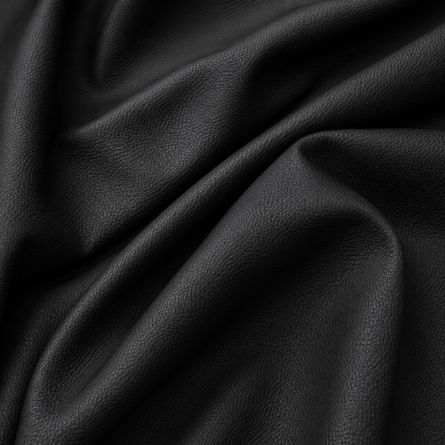 KLASSY- Leatherette Faux Leather Upholstery Fabric- Slate Black
