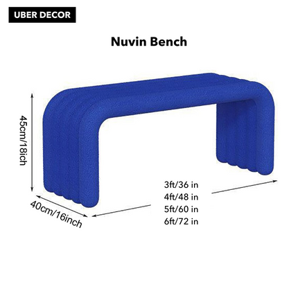 Nuvin Arc – Modern Nordic Bench with Sculptural Form | Minimalist Shoe Changing Stool for Entryways, Living Rooms, or Bedrooms - Uber Decor