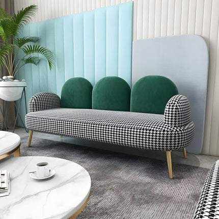 Rotterdam Modern Sofa Contemporary Houndstooth & Soft Backrest Couch for Living Room