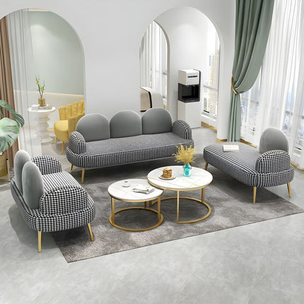 Rotterdam Modern Sofa Contemporary Houndstooth & Soft Backrest Couch for Living Room