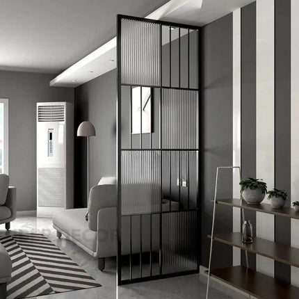 NOIRIS Stainless Steel Glass Room Divider Floor To Ceiling Partition For Bedroom Living Room And Passage