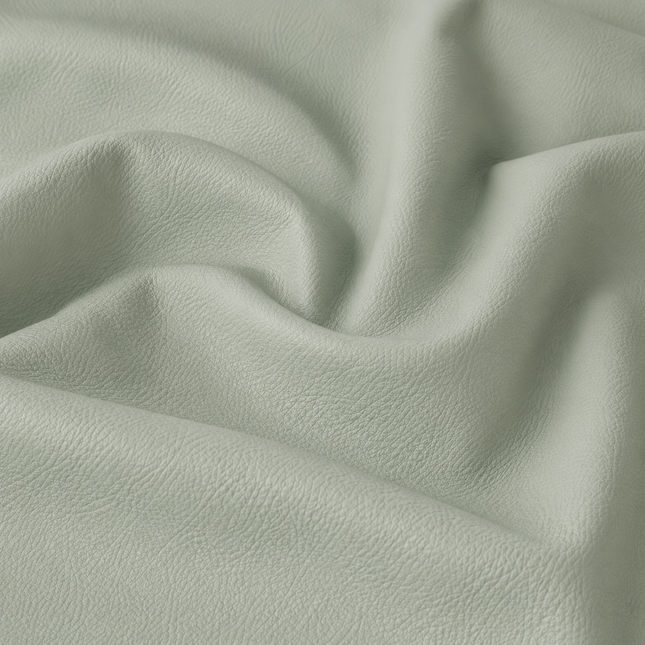 KOREAN LEATHER- Leatherette Faux Leather Upholstery Fabric- Pale Sage