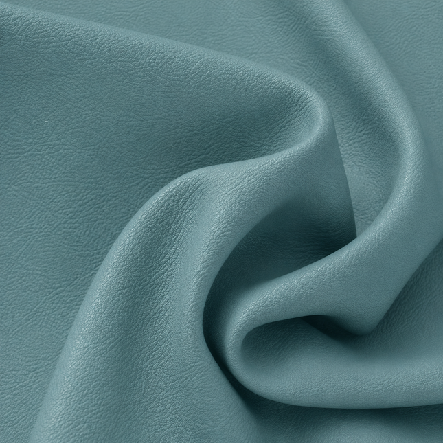KOREAN LEATHER- Leatherette Faux Leather Upholstery Fabric- Dusty Teal