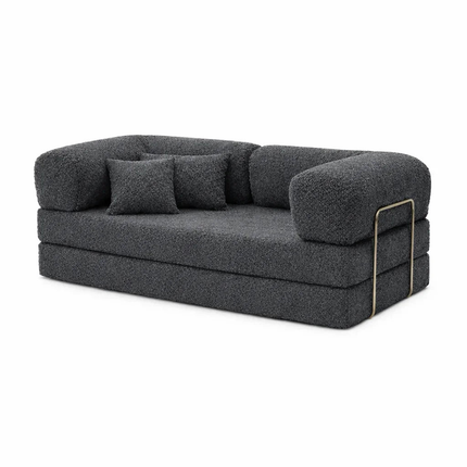 The Teddy Block Sofa- 5-in-1 Modern Adjustable Sofa Cum Bed for Guest Room, Kids Room, Bedroom or Living Room- Custom Fabric and Size