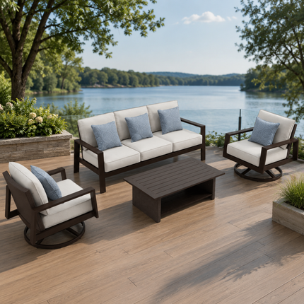 Skyvora Armchair & Outdoor Sofa Set Modern Seating for Patios, Rooftops & Garden Decks