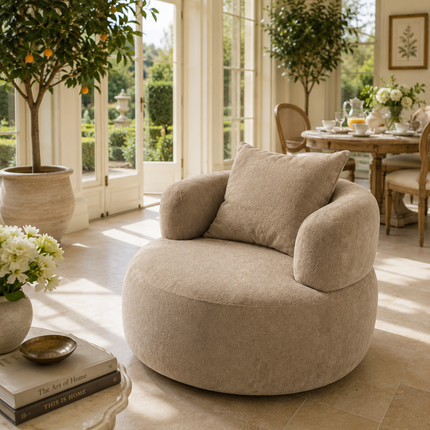 SkyHaven Cloud Lounge Sofa - Ultra-Soft Curved Couch for Minimalist Living Rooms
