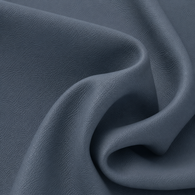 KOREAN LEATHER- Leatherette Faux Leather Upholstery Fabric- Slate Blue