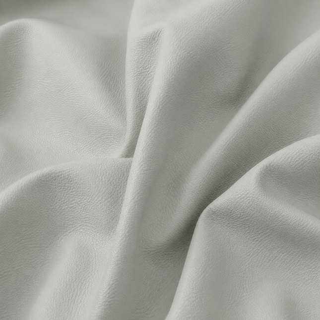 KOREAN LEATHER- Leatherette Faux Leather Upholstery Fabric- Light Gray