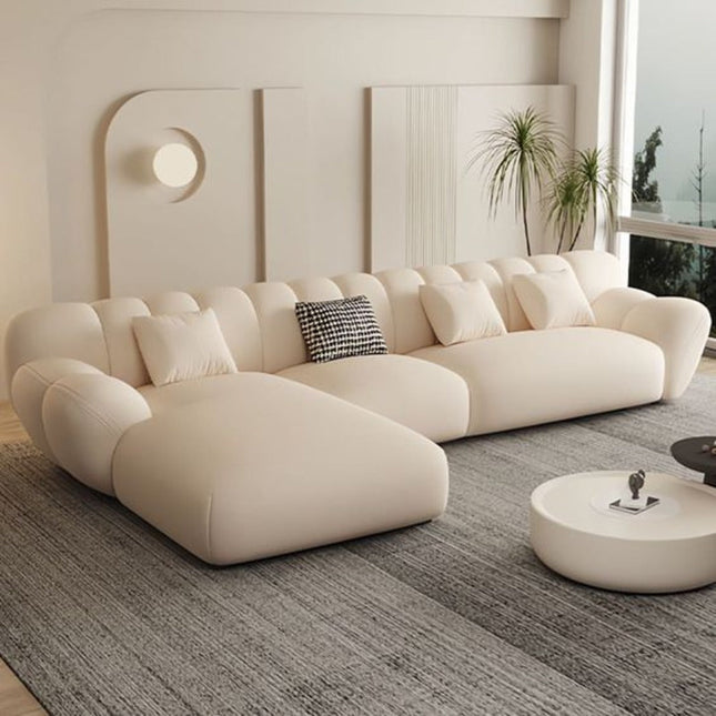 Arusha 4 Seater Japandi Modern Luxury Curved Sofa with Chaise Bubble Cloud Sectional Sofa Couch for Living Room & Lounge Area