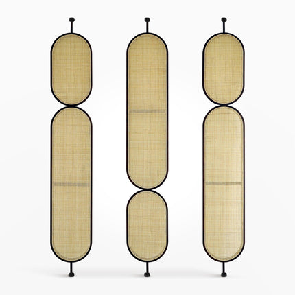 RAVENI Handcrafted Wooden Rattan Room Divider for Living Rooms, Lounges & Open Homes with Made-to-Order Customisation