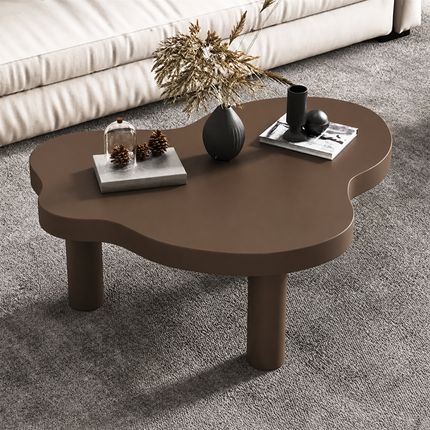 Tocantins Cloud Wabi-Sabi Coffee Table – Japandi Organic Nordic Solid Wood Center Table for Living Room