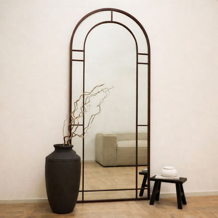 HavenArch- Arched Top Full Length Metal Framed Door Style Mirror for Entrance Foyer, Living Room, Boutique or Clothing Store
