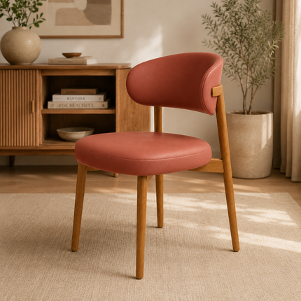 NORDLUX – Ready to Dispatch Modern Nordic Dining Chair with Curved Backrest for Home & Restaurant
