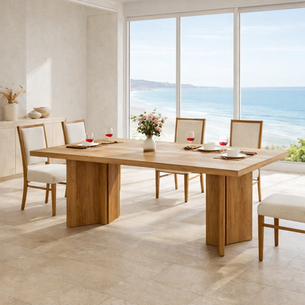 The Hearthside Custom Made Dining Table Mid Century Modern Inspired Design Bespoke Handcrafted Elegance Ideal for Modern and Classic Dining Rooms
