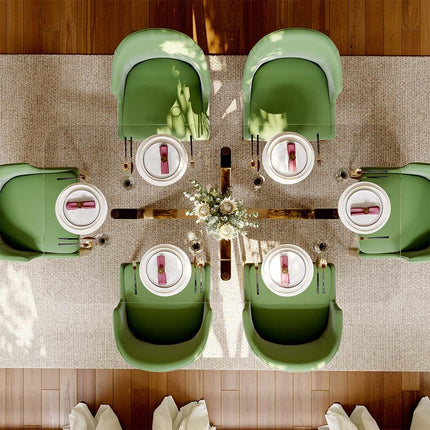 Crystalhaven Dining Table with Tempered Glass Top Modern Luxury Design for Dining Room and Kitchen Area