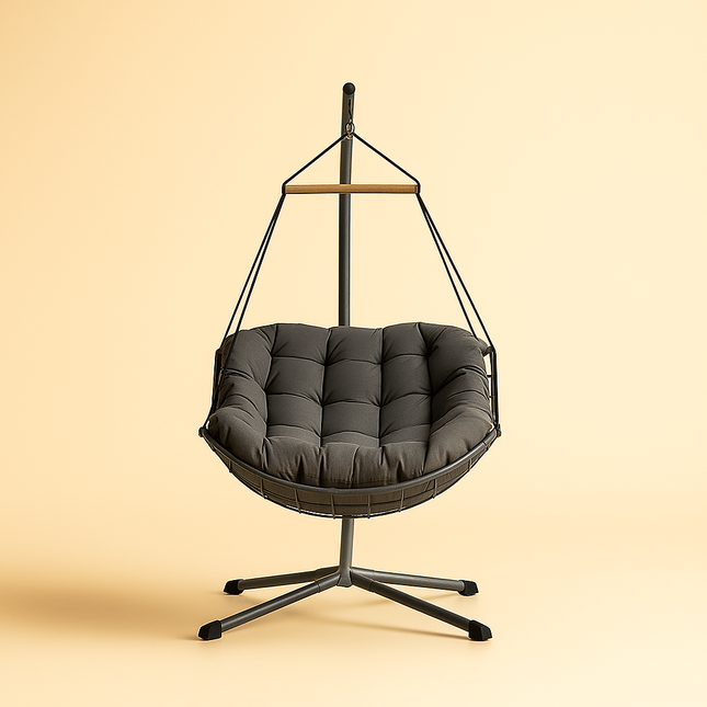 PineLoop Cocoon Swing Chair – Scandinavian Boho Hanging Chair for Balcony, Patio & Living Room | Uber Decor