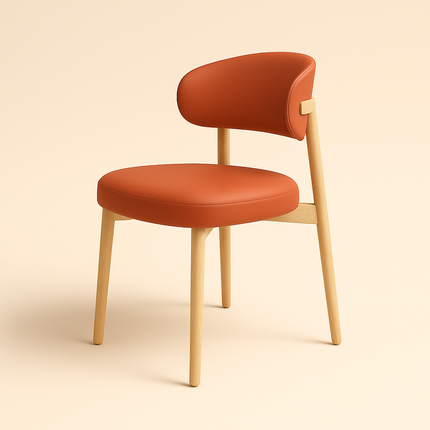 NORDLUX – Modern Nordic Dining Chair with Curved Backrest for Home, Kitchen & Restaurant Spaces - Uber Decor