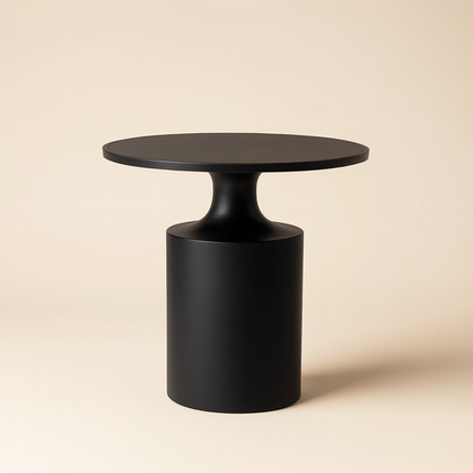 The Atlas Cylinder – Custom Cylindrical Base Side Table in Mid Century Modern Style for Living Room - Uber Decor