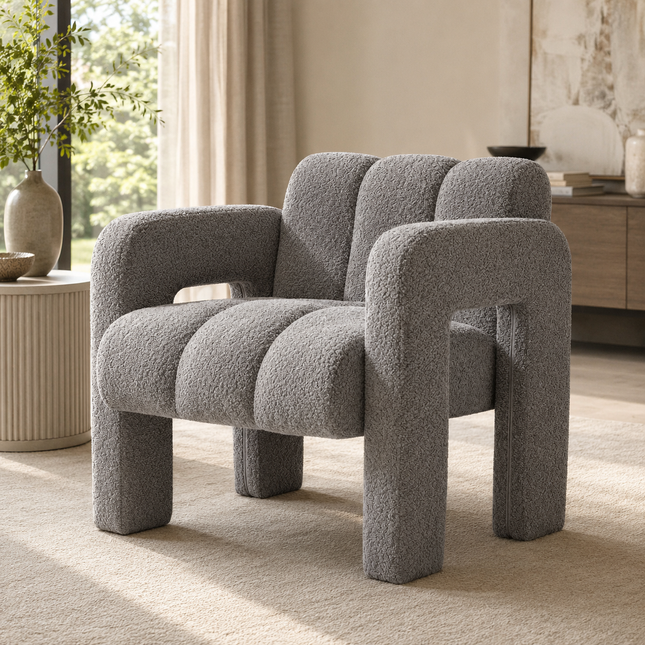 Avira Regal Bedroom Accent Chair – Ready to Ship Comfy Reading Nook Chair for Home
