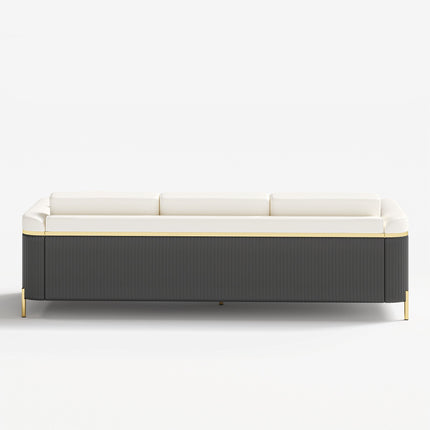 Nicosia Luxury Modern Art Deco Sofa with Fluted Base Design Customisable Designer Couch for Executive Interiors