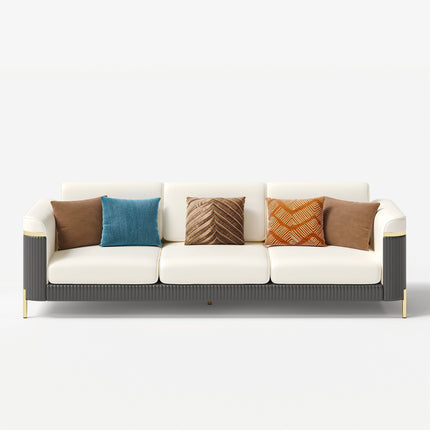 Nicosia Luxury Modern Art Deco Sofa with Fluted Base Design Customisable Designer Couch for Executive Interiors