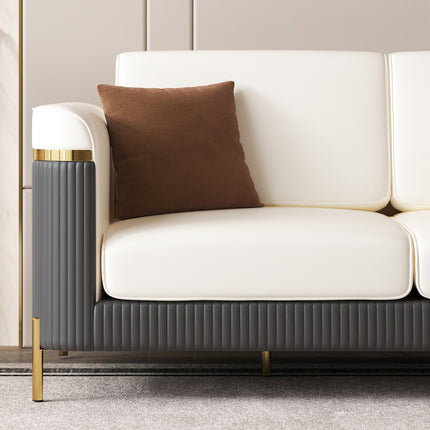 Nicosia Luxury Modern Art Deco Sofa with Fluted Base Design Customisable Designer Couch for Executive Interiors