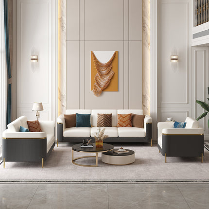 Nicosia Luxury Modern Art Deco Sofa with Fluted Base Design Customisable Designer Couch for Executive Interiors