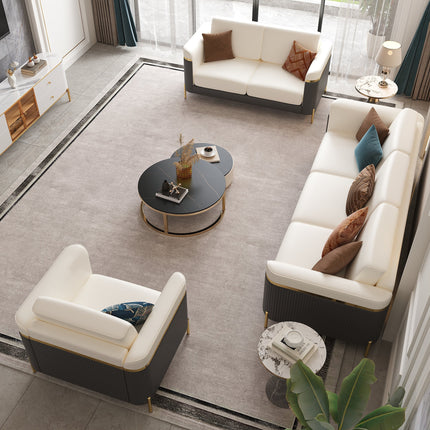 Nicosia Luxury Modern Art Deco Sofa with Fluted Base Design Customisable Designer Couch for Executive Interiors