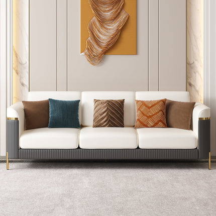 Nicosia Luxury Modern Art Deco Sofa with Fluted Base Design Customisable Designer Couch for Executive Interiors