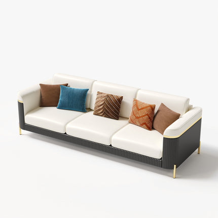 Nicosia Luxury Modern Art Deco Sofa with Fluted Base Design Customisable Designer Couch for Executive Interiors