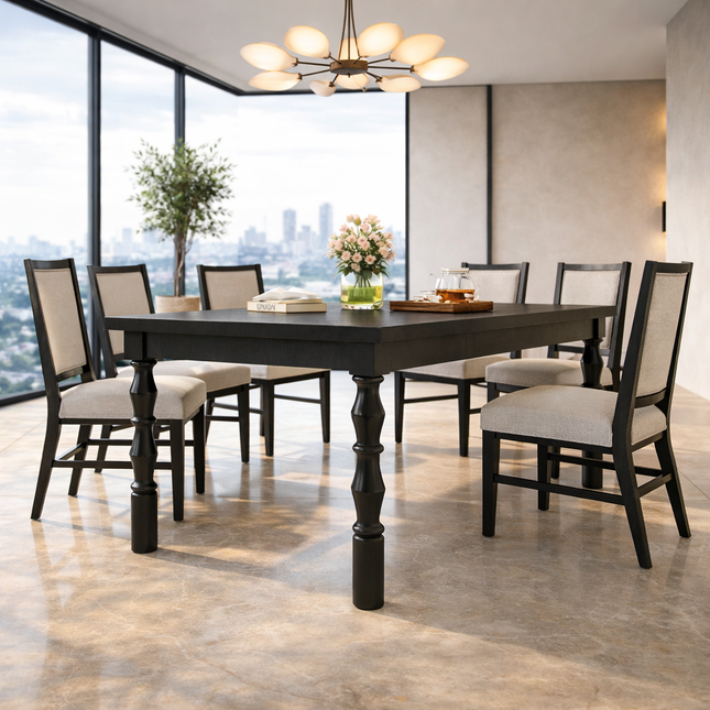Kingsford Charm Classic Wooden Dining Table – Elegant Traditional Dining Room Centerpiece