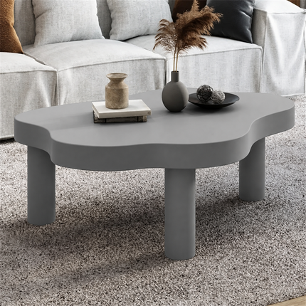 Tocantins Cloud Wabi-Sabi Coffee Table – Japandi Organic Nordic Solid Wood Center Table for Living Room