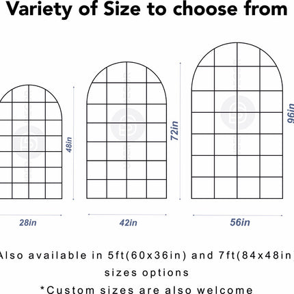 GloryArch- Arched Grid Full Length Window Style Metal Framed Mirror for Living Room, Bedroom, Clothing Boutique or Outdoor - Uber Decor